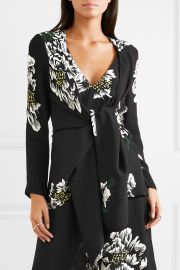 Mimi tie-front floral-print crepe top at Net A Porter